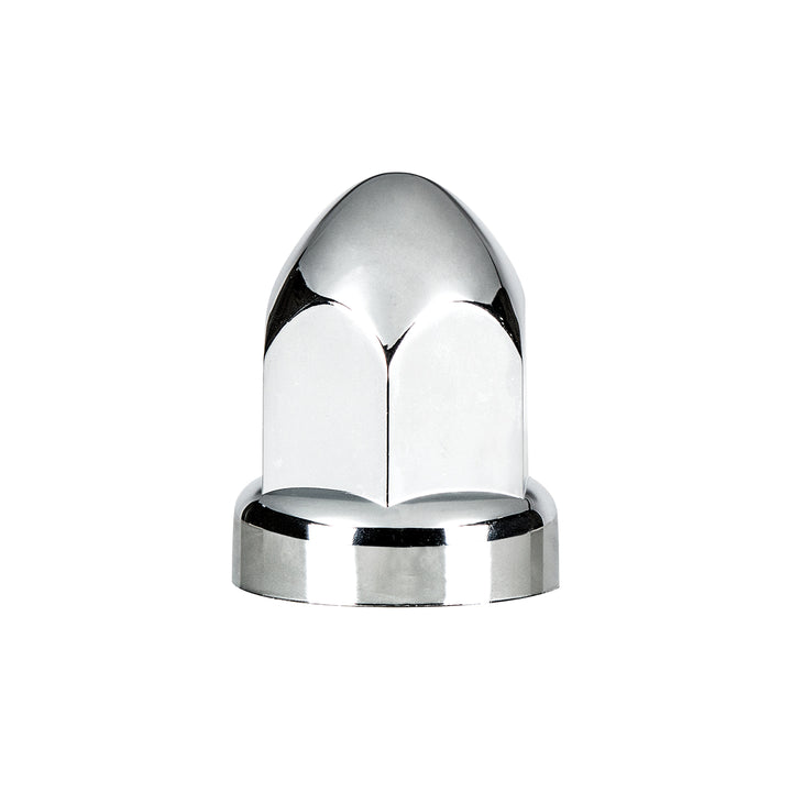33mm X 2-3/4" Chrome Plastic Bullet Nut Covers With Flange - Push-On (60-Pack)
