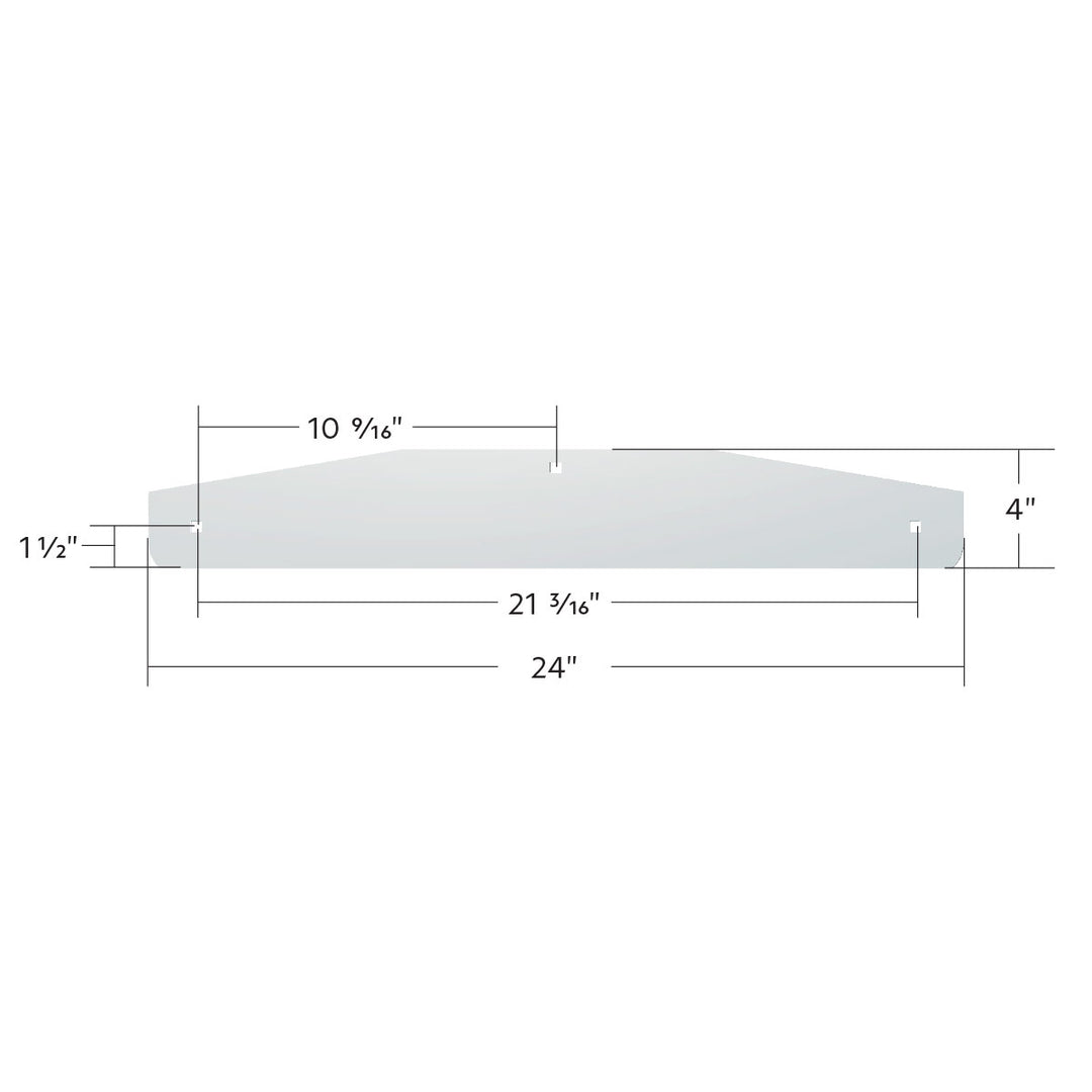 24" x 4" Stainless Steel Bottom Mud Flap Plate - Bolt Thru (Cbox/Pair)