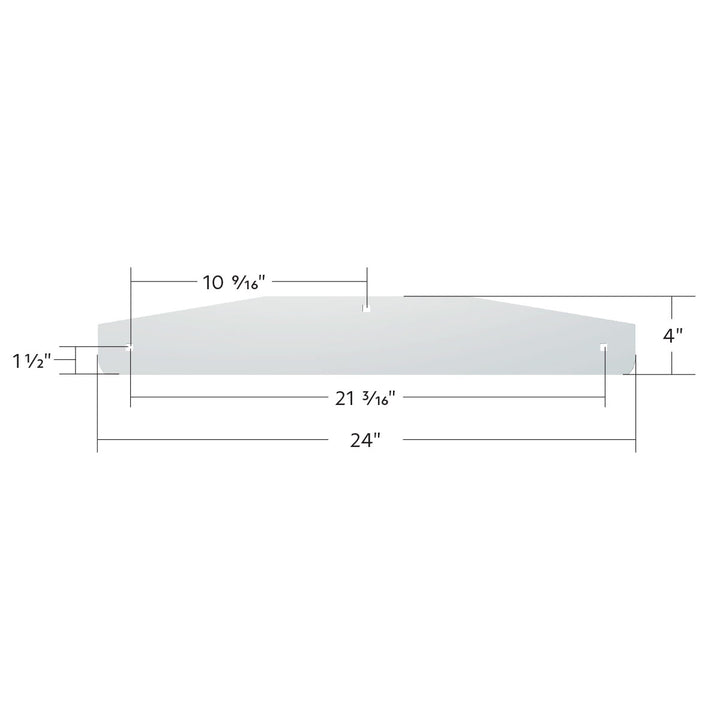 24" x 4" Stainless Steel Bottom Mud Flap Plate - Bolt Thru (Cbox/Pair)