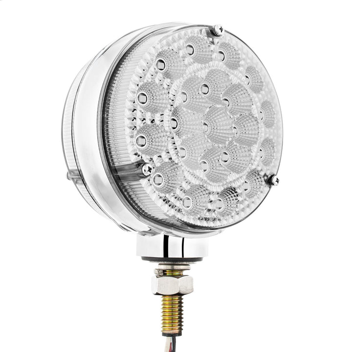 42 LED Reflector Double Face Competition Series Turn Signal Light - Amber &amp; Red LED/Clear Lens