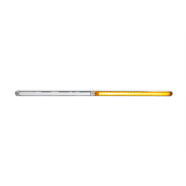 Dual 24 LED Dual Function 12" GloLight Bar With Bezel - Amber LED/Clear Lens