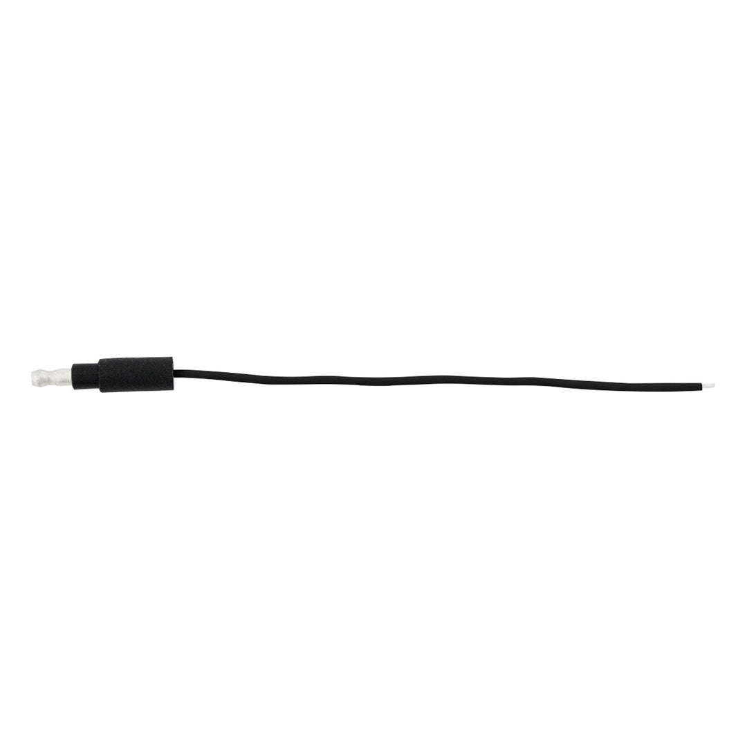 6" Single Lead Wire With .180 Bullet Termination &amp; Stripped End - Black (10 Pcs)