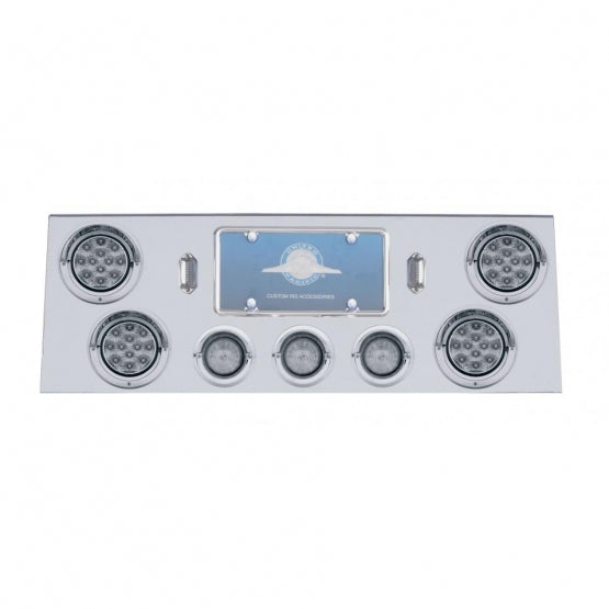 Stainless Steel Rear Center Light Panel With Four 4" Light Cutouts &amp; Three 2-1/2" Light Cutouts