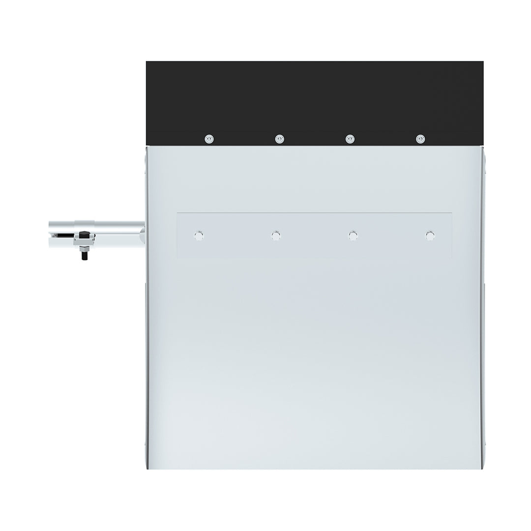 24" x 24" 430 Stainless Steel Quarter Fender With Tube Bracket Set - 4" Side Wall
