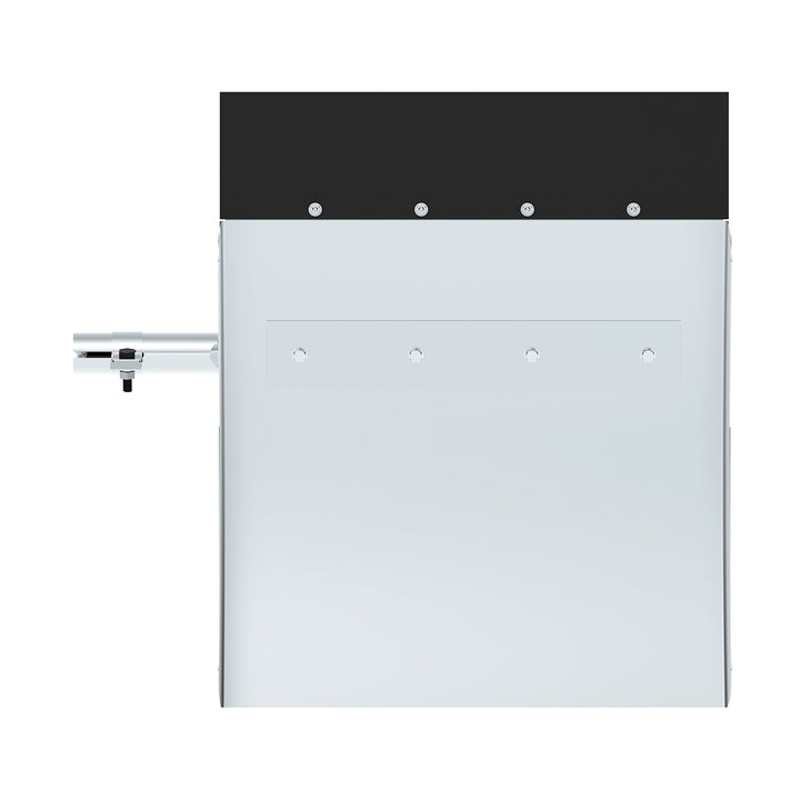 24" x 24" 430 Stainless Steel Quarter Fender With Tube Bracket Set - 4" Side Wall