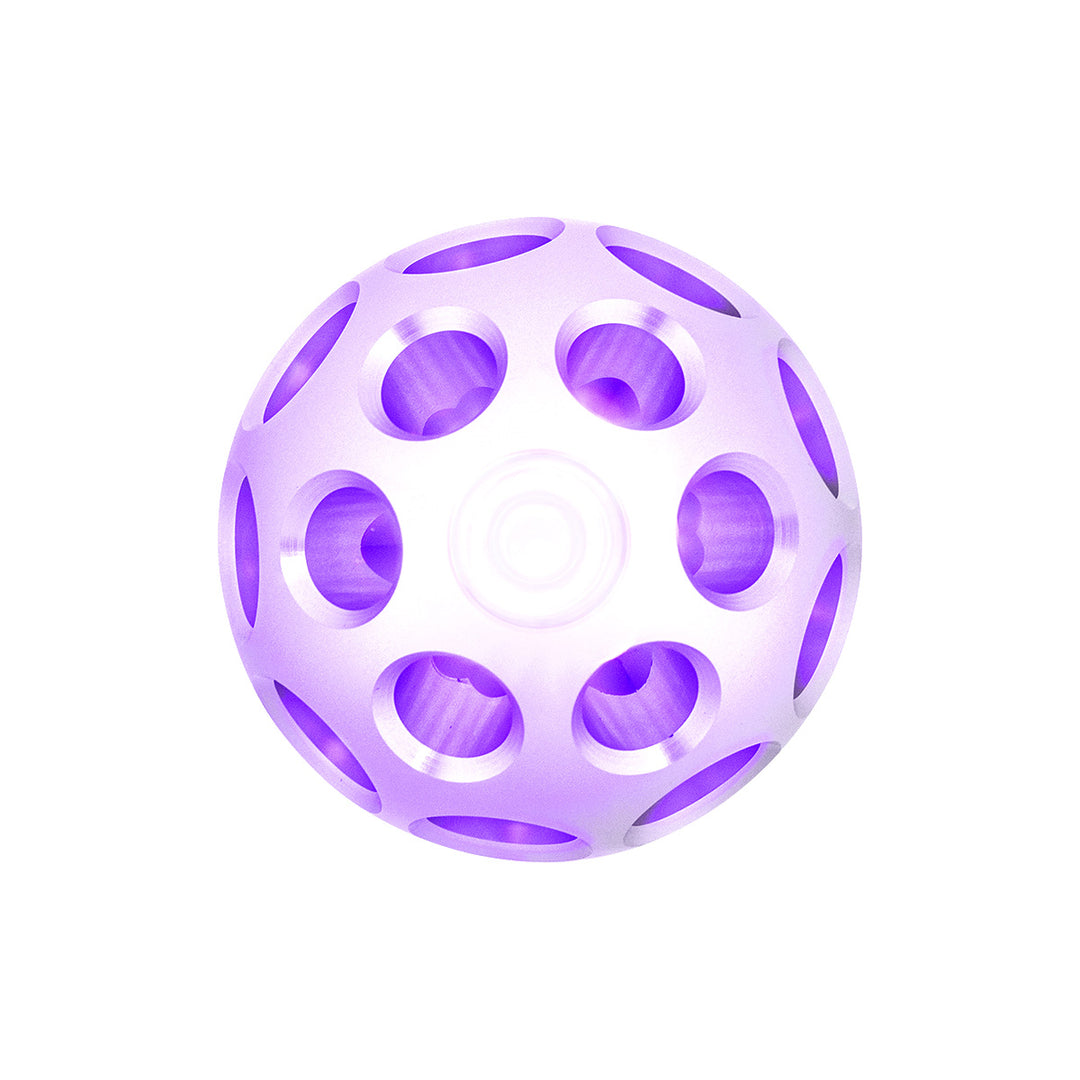 Thread-On Annodized Phoenix Style Ball Gearshift Knob With LED 9/10 Speed Adapter - Purple LED
