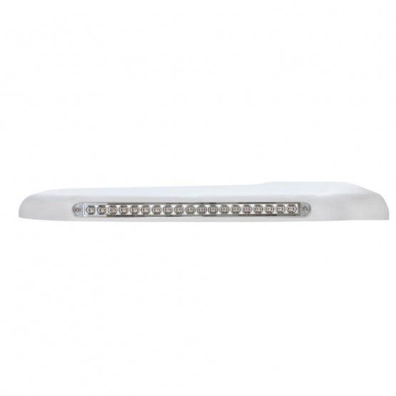 19 Amber LED Front Fender Cover For Peterbilt 388 (2008-2015) &amp; 389 (2008-2023) - Clear Lens - Passenger