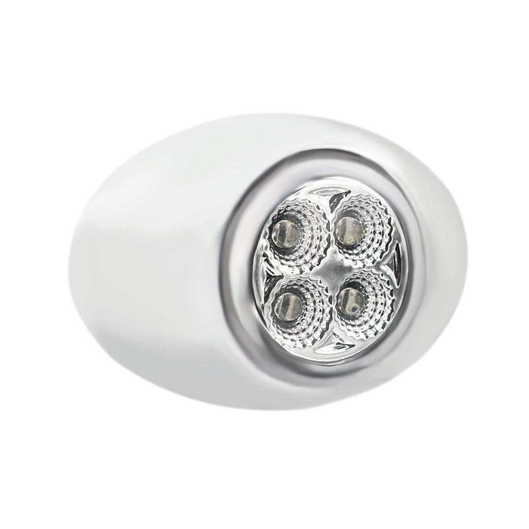 4 LED Double Fury Light (Clearance/Marker) - Amber &amp; Red LED/Clear Lens