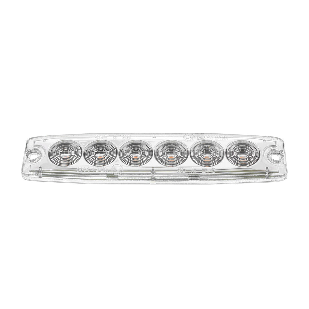 6 High Power LED Super Thin Warning Light - Amber LED/Clear Lens (Bulk)