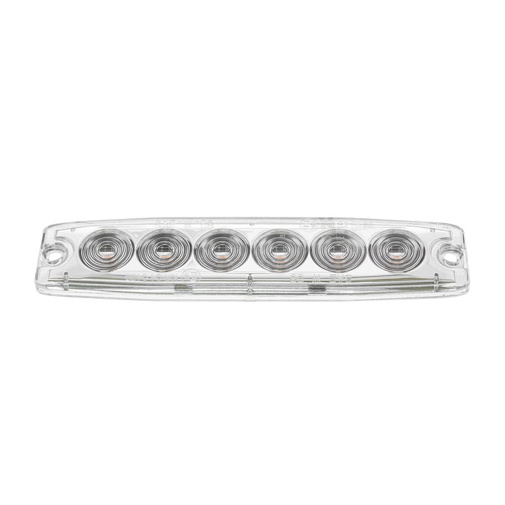 6 High Power LED Super Thin Warning Light - Amber LED/Clear Lens (Bulk)