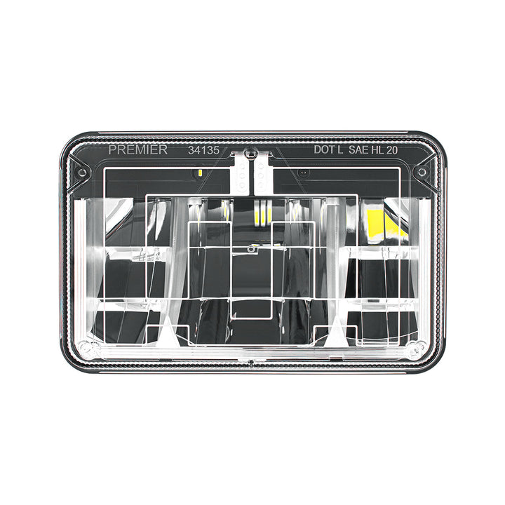 ULTRALIT - Heated 4" x 6" LED Headlight With Polycarbonate Lens &amp; Housing - Low Beam