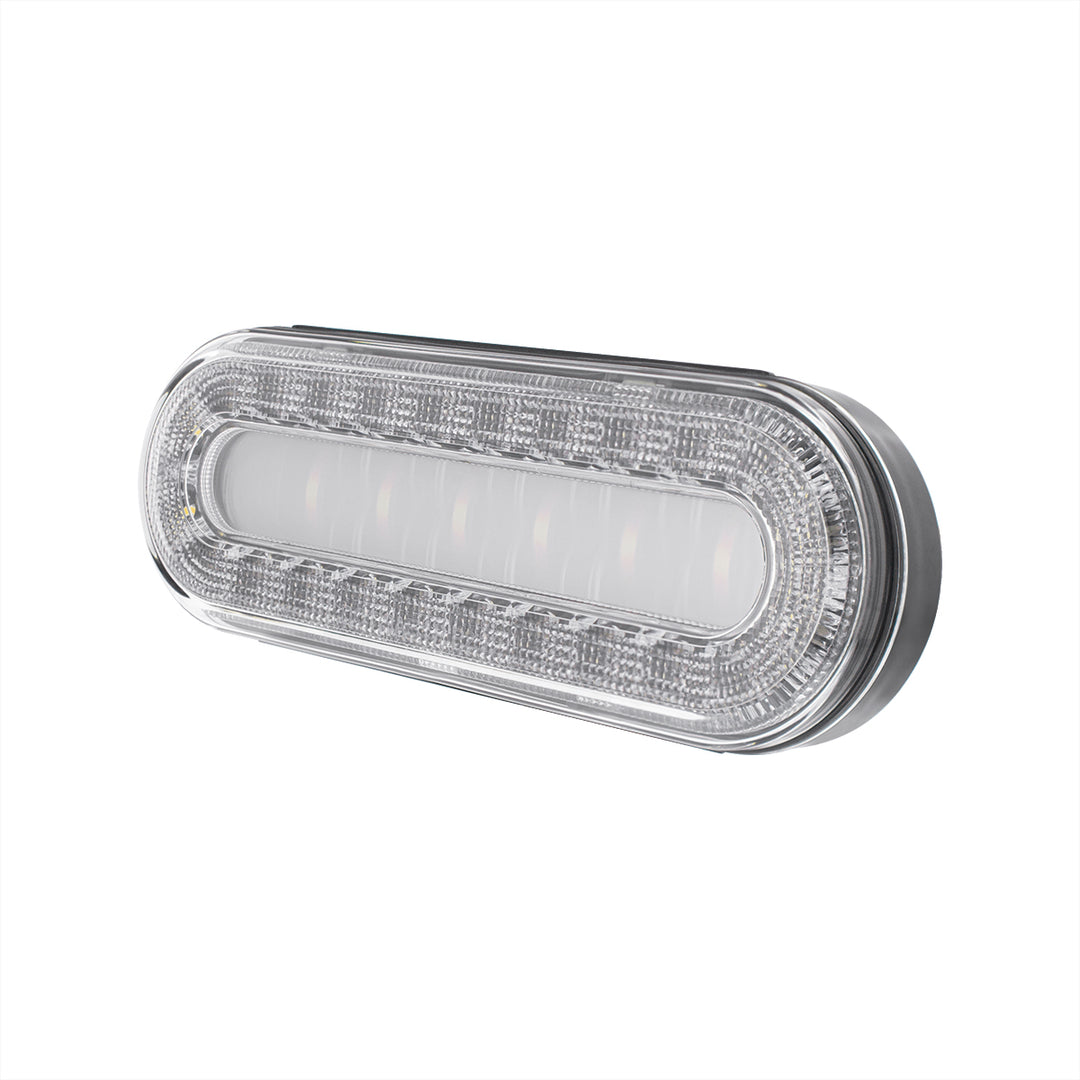 30 LED 6" Oval Lumos Light I - Series (Back-Up) - White LED/Clear Lens