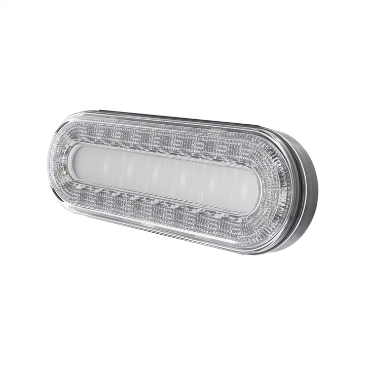 30 LED 6" Oval Lumos Light I - Series (Back-Up) - White LED/Clear Lens