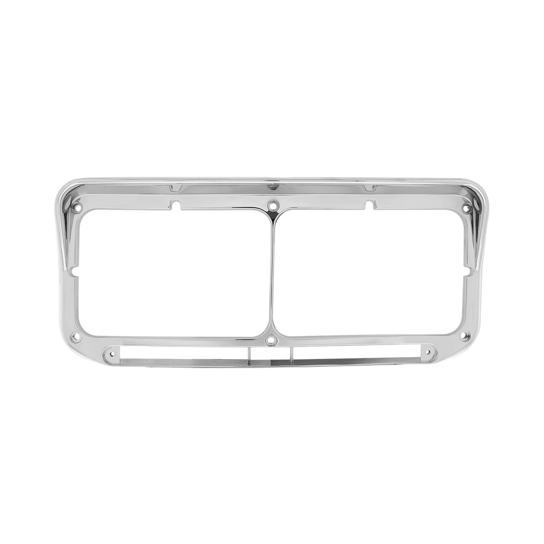 Rectangular Dual Headlight Bezel With Visor - LED Cutout