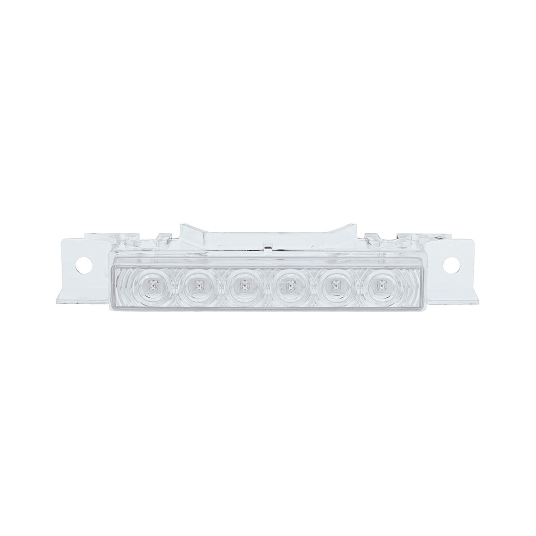 6 LED Competition Series Exterior Visor Light For 1996-2024 Volvo VNL - Amber LED/Clear Lens