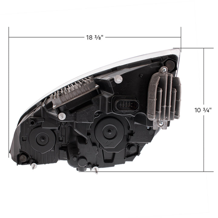 Chrome LED Headlight For 2018-2024 Freightliner Cascadia - Passenger