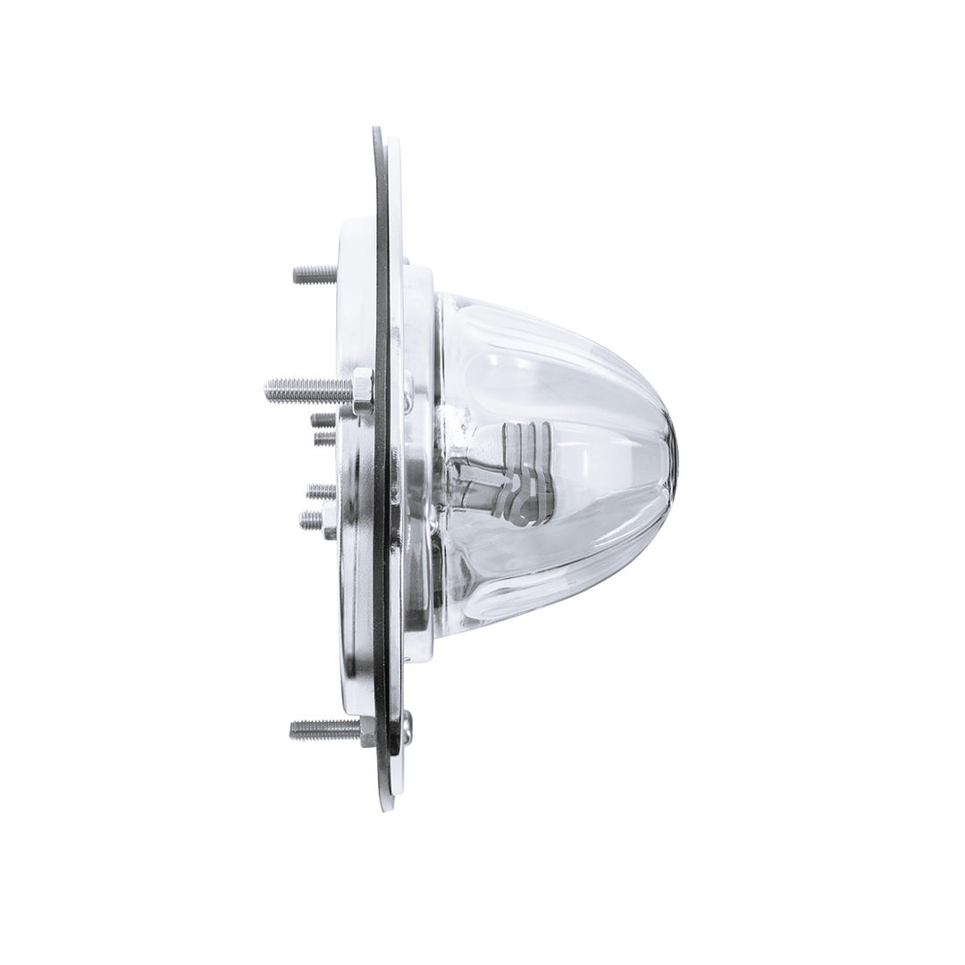 Dual Function Glass Watermelon Sleeper Bunk Kit With 304 Stainless Steel Bezel &amp; LED Bulb - Clear Lens/White LED