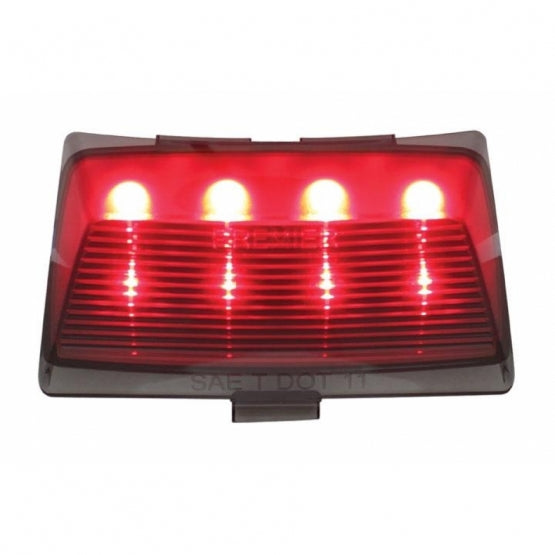 8 LED Fender Tip Light For Harley Motorcycle - Red LED/Smoke Lens