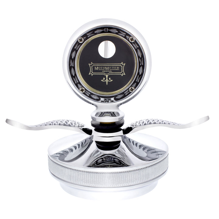 Chrome Aluminum Boyce MotoMeter With Base &amp; Chrome Wings