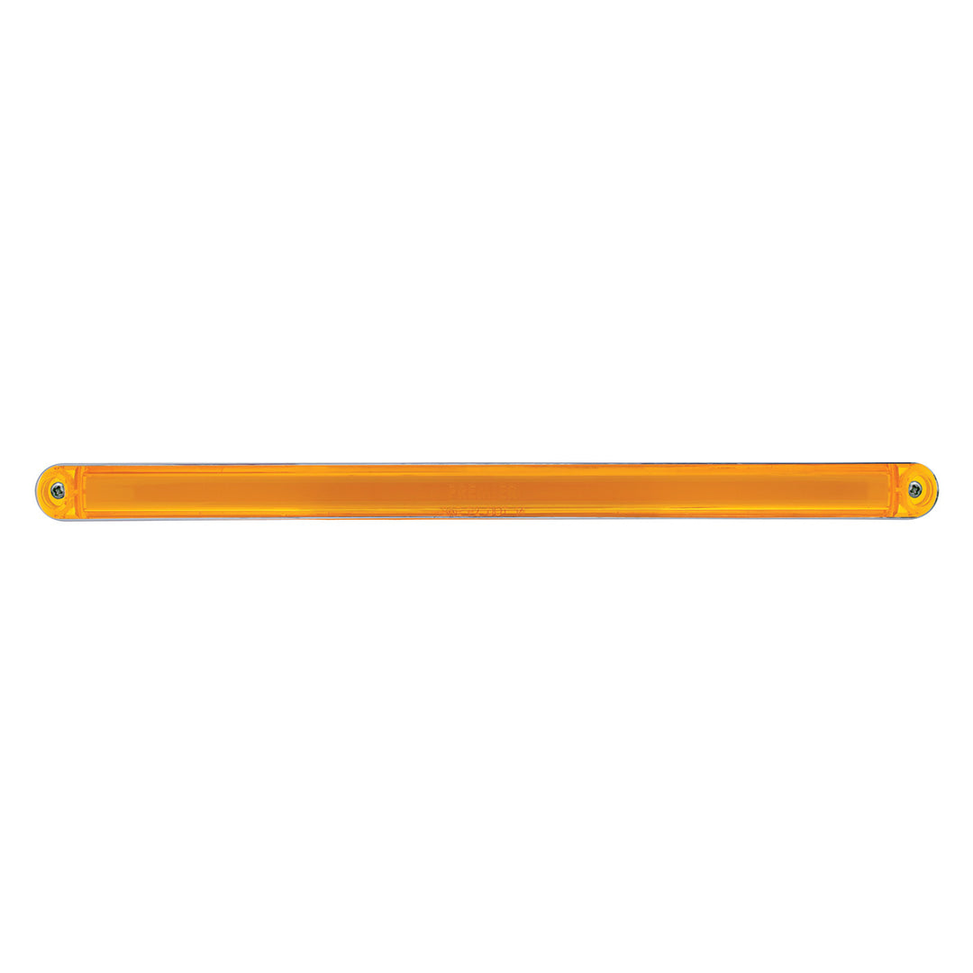 24 LED Dual Function 12" GloLight Bar With Bezel - Amber LED/Amber Lens