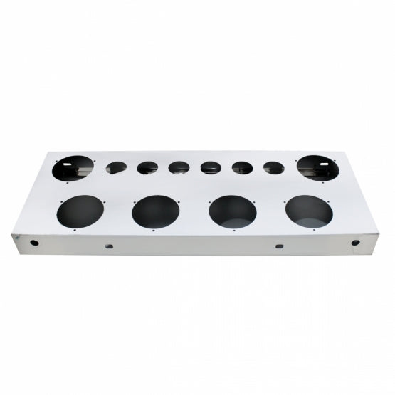 Stainless Steel Rear Center Light Panel With Six 4" Light Cutouts &amp; Six 2" Light Cutouts