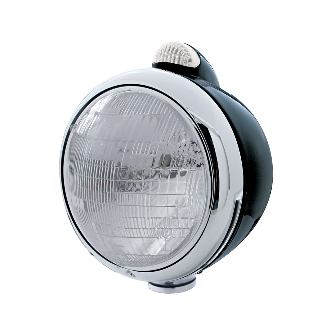 Black Guide 682-C Headlight 6014 &amp; Dual Mode LED Signal - Clear Lens