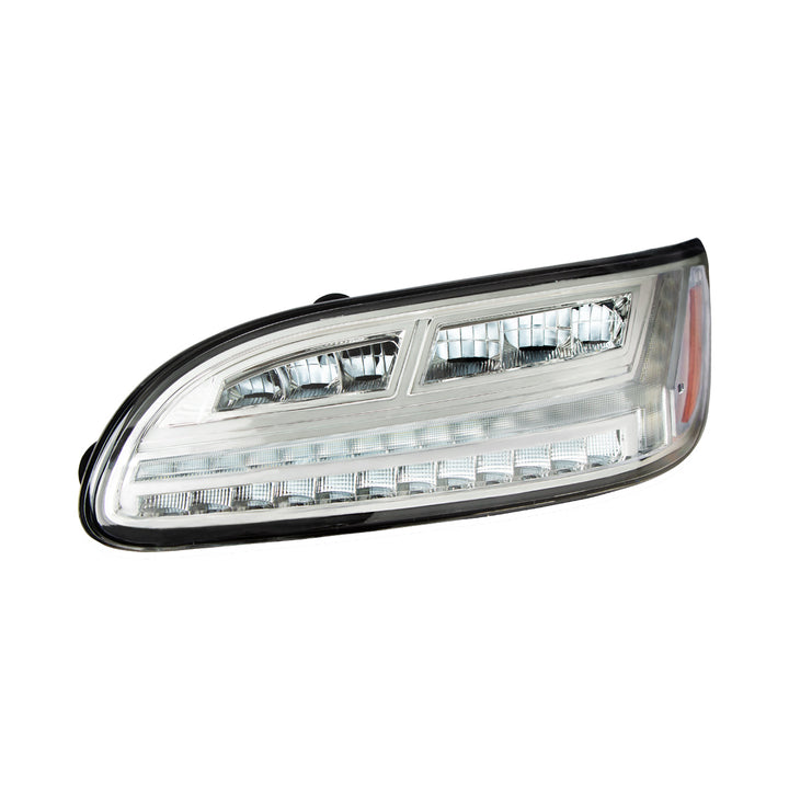 Chrome 6 LED Headlight For Peterbilt 386 (2006-2016) &amp; 387 (2000-2011) - Driver