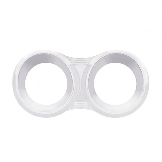 2 Gauge Cluster Bezel With Visor For Peterbilt (2005 &amp; Older) - Horizontal