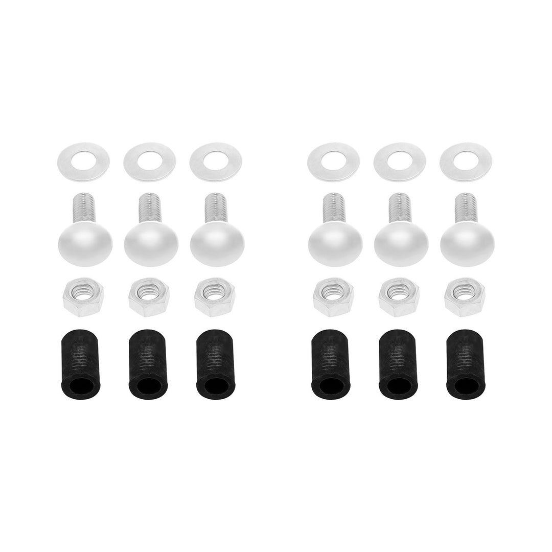 4" x 24" Chrome Standard Bottom Mud Flap Plate - Bolt Thru (Box of 2)