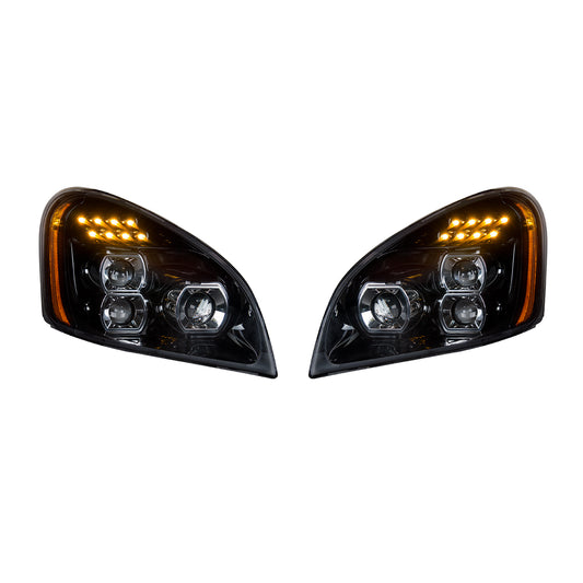 "Blackout" LED Headlight Set For 2008-2017 Freightliner Cascadia (Pair)
