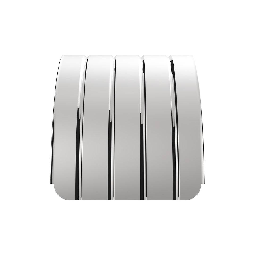 126" 430 Stainless Steel (18ga) Beaded Edge Ribbed Full Fender 54" Spread - SR Series (Pair)