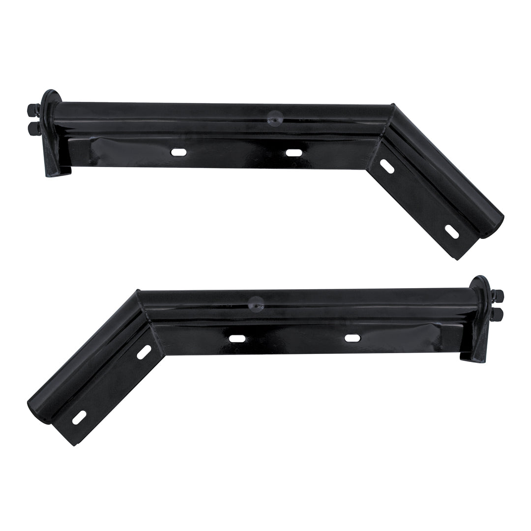 28" Black 45 - Degree Angled Mud Flap Hangers - 1-1/8" Bolt Pattern (Pair)