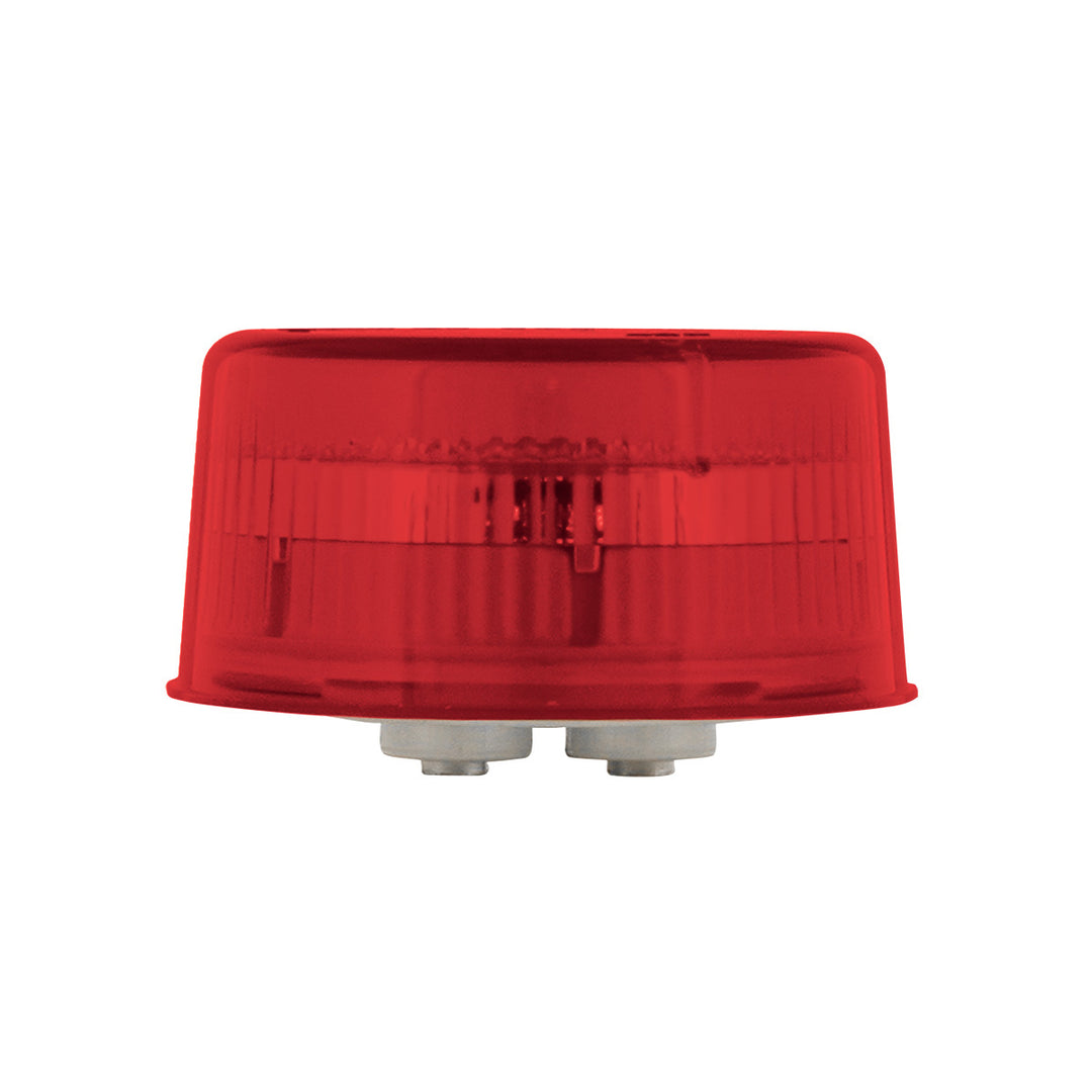 9 LED 2" Round Reflector Light (Clearance/Marker) - Red LED/Red Lens