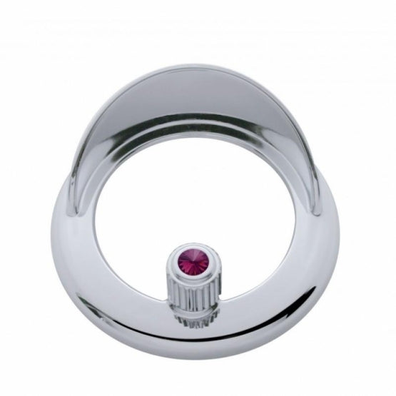 Clock Bezel With Visor For Freightliner Century/Coronado/Columbia - Purple Crystal