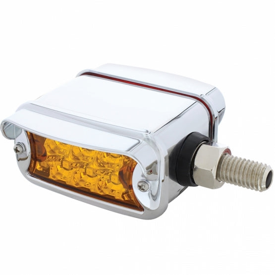 20 LED Dual Function Reflector Double Face Light W/Visor - Horizontal Mount - Amber &amp; Red LED/Amber &amp; Red Lens