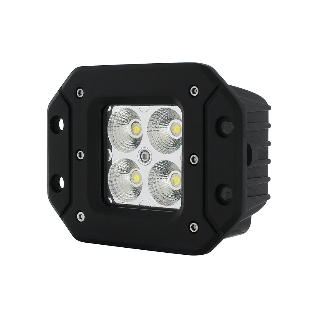 4 High Power LED Flange Mount Work Light - Flood Light