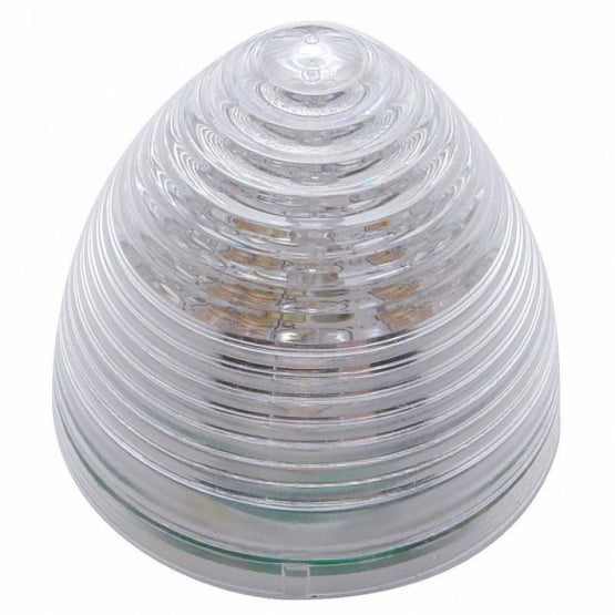 9 LED 2" Round Beehive Light (Clearance/Marker) - Red LED/Clear Lens (Bulk)