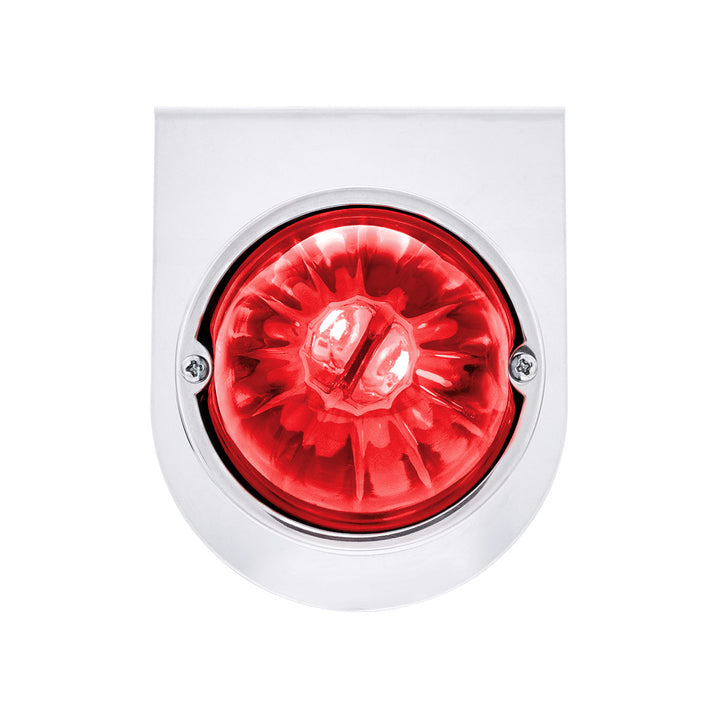 UltraBurst Glass Watermelon Light With Stainless Steel Light Bracket Kit - Red LED/Red Lens