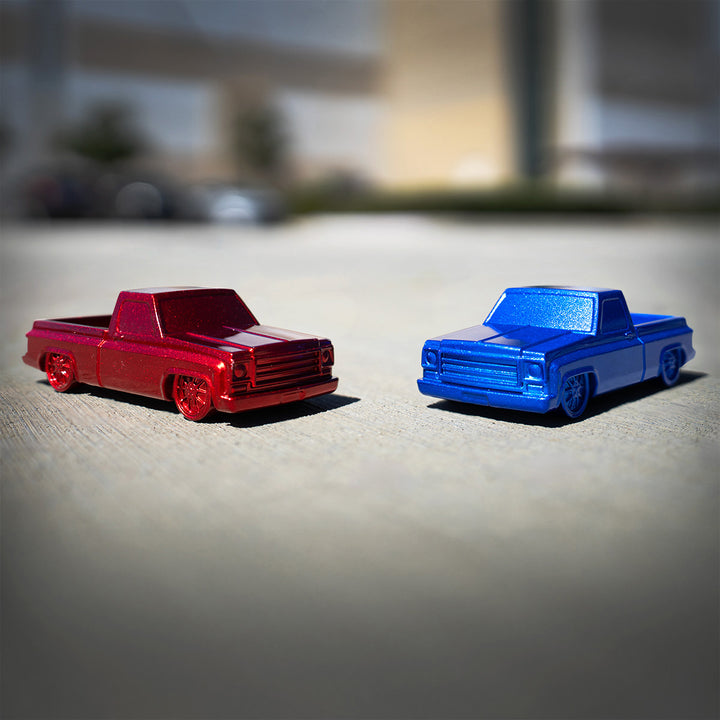 Solid Die-Cast 1973-1987 Chevrolet Truck Style Paper Weight - Indigo Blue