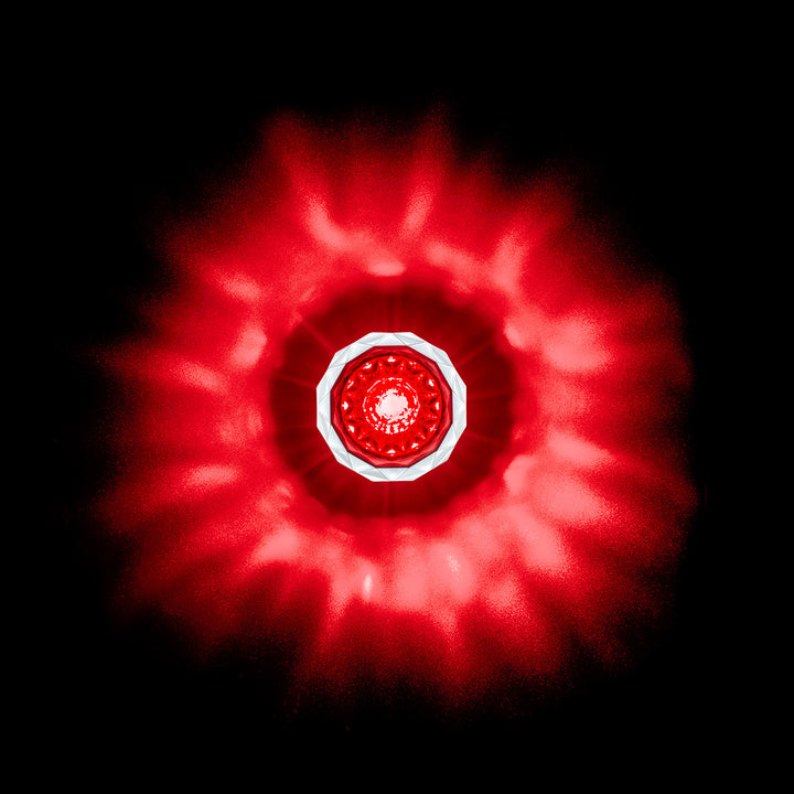 2 LED Dual Function Mini Crystal Watermelon Light (Clearance/Marker) - Red LED/Red Lens