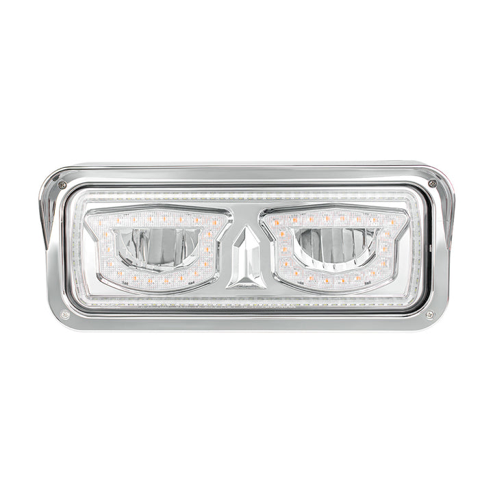 High Power Chrome LED Headlight With Turn Signal And Position Light - Passenger