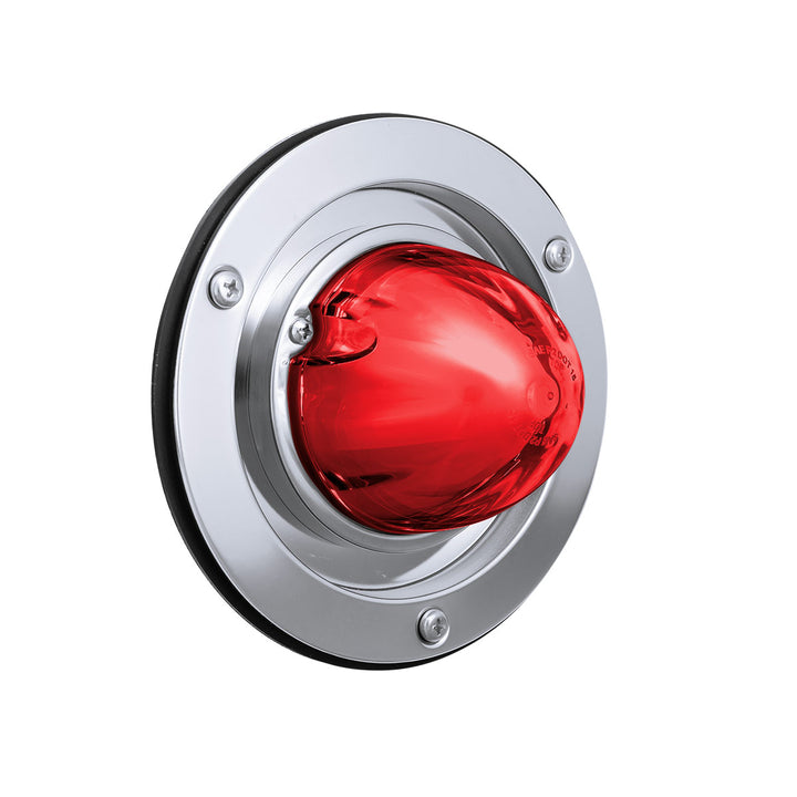 9 LED Dual Function GloLight Watermelon Sleeper Bunk Kit With 304 Stainless Steel Bezel - Red LED/Red Lens