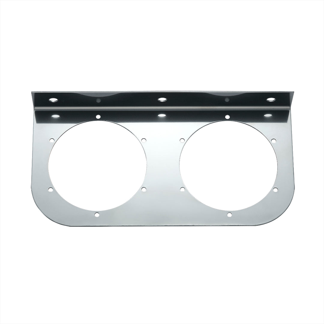 Stainless Light Bracket With 2 x 4" Light Cutouts