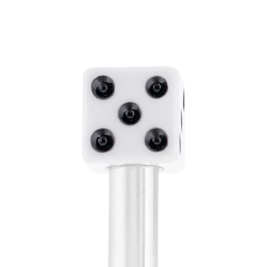Dice Door Lock Knobs - White (2Pc/Set)