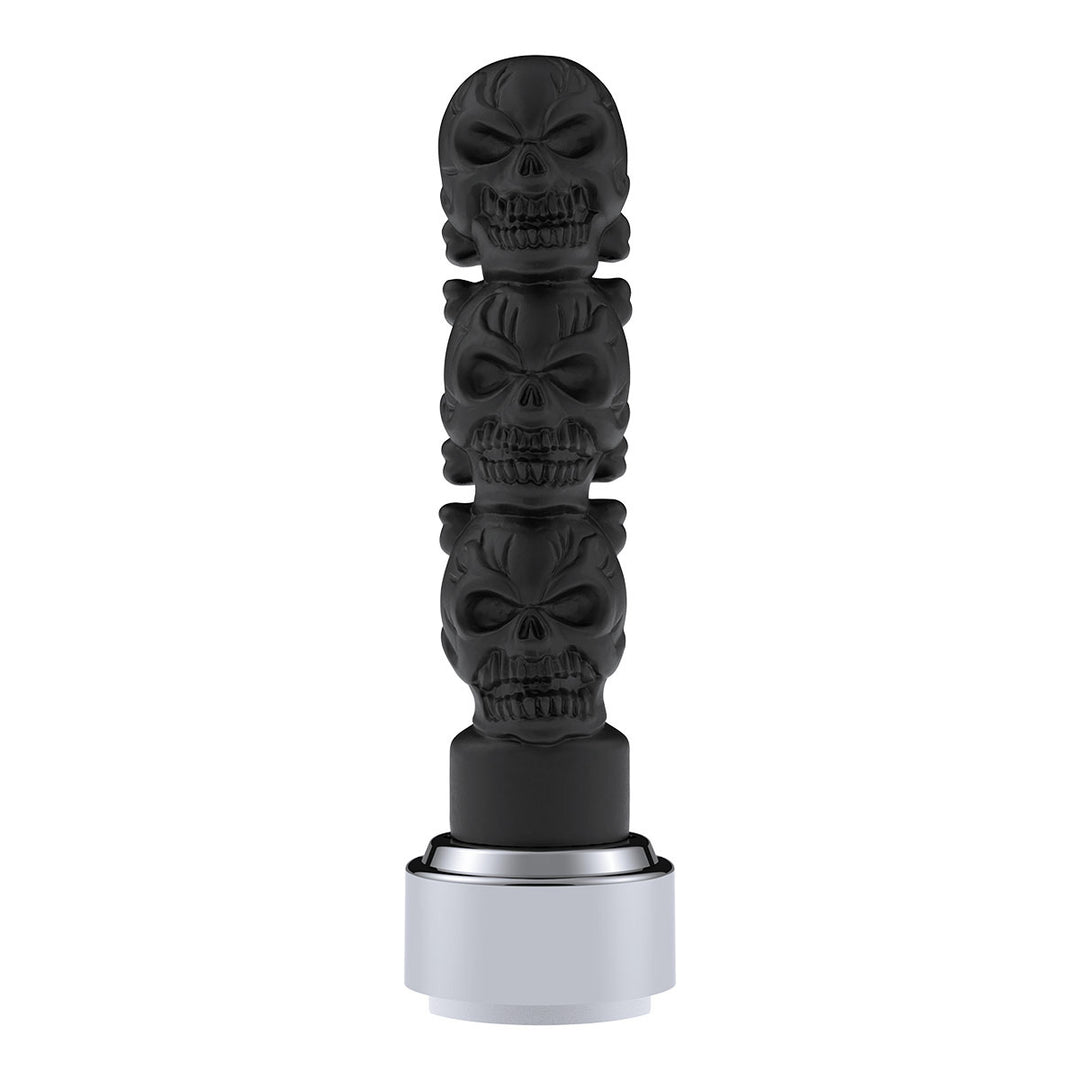 Thread-On 3 - Skulls Gearshift Knob With Adapter For Eaton - Fuller 9/10 Speed Shifter - Matte Black