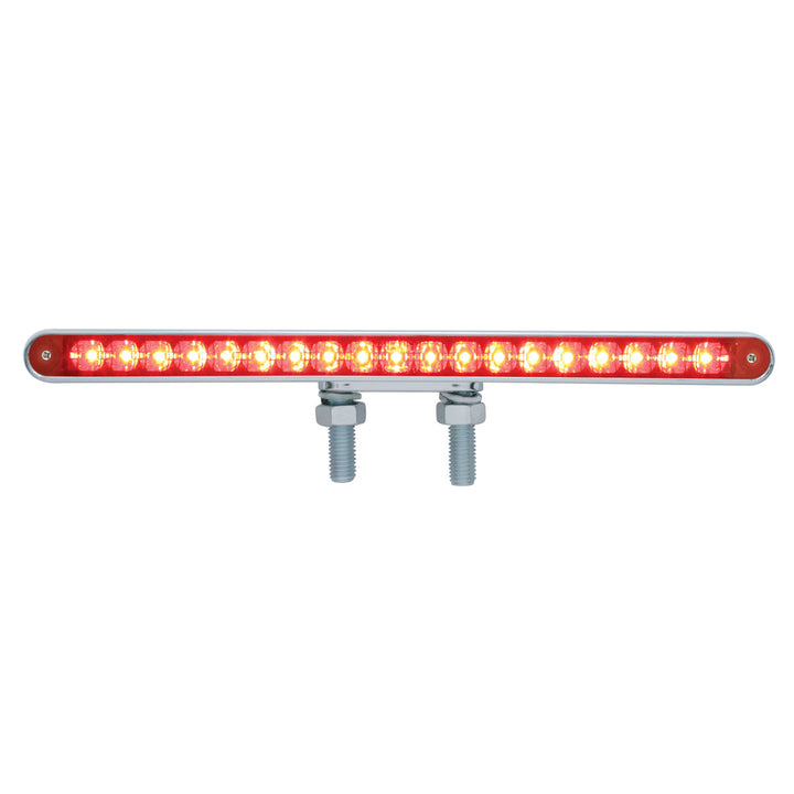 38 LED 12" Reflector Double Face Light Bar - Amber &amp; Red LED/Amber &amp; Red Lens