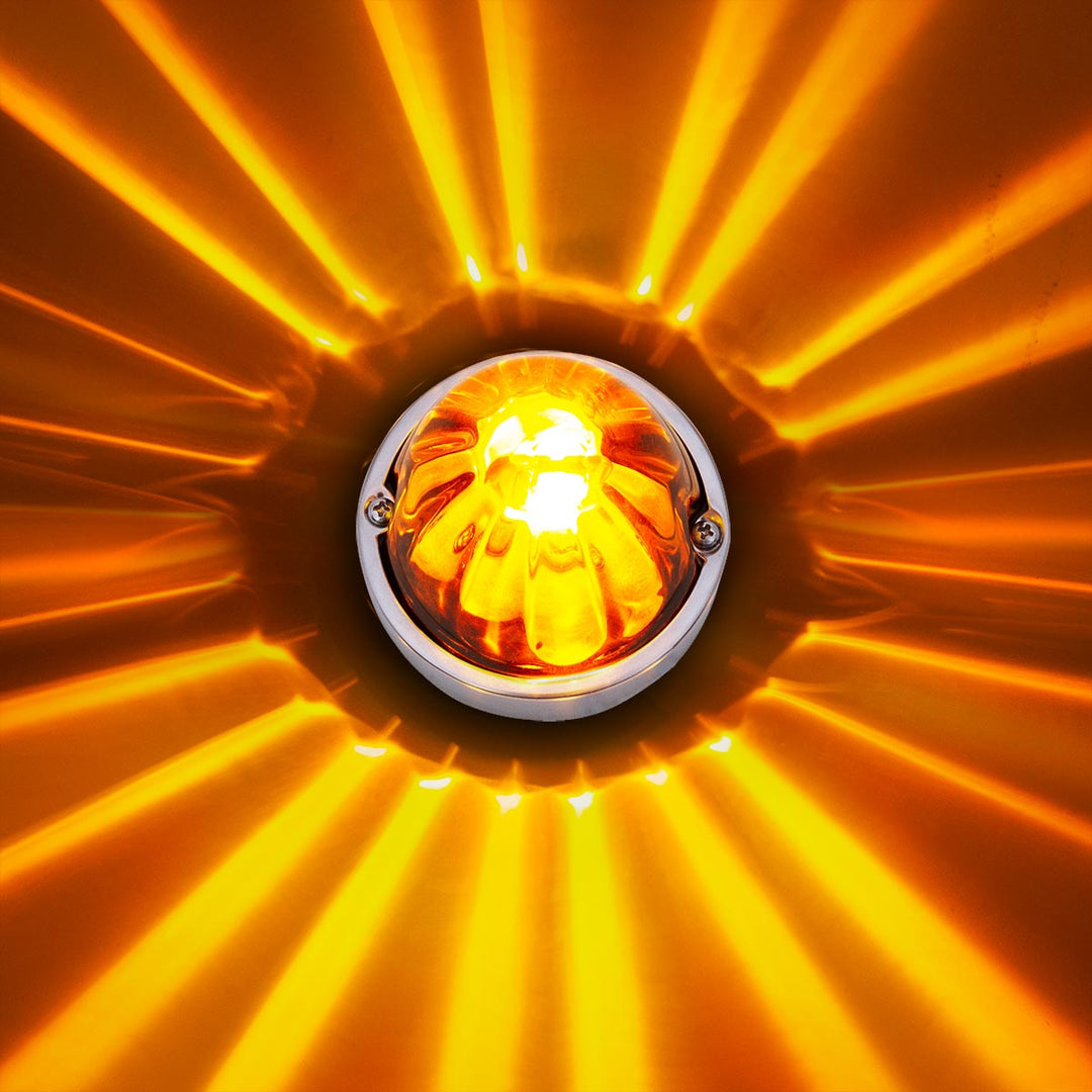 UltraBurst Glass Watermelon Light Flush Mount Kit - Amber LED/Amber Lens