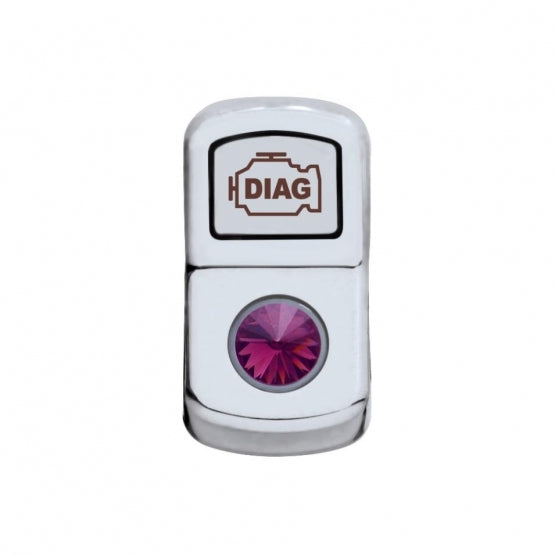 "Diagnostic" Rocker Switch Cover With Purple Crystal