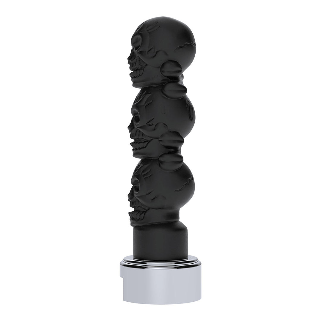 Thread-On 3 - Skull Gearshift Knob With Adapter For Eaton - Fuller 13/15/18 Speed Shifter - Matte Black