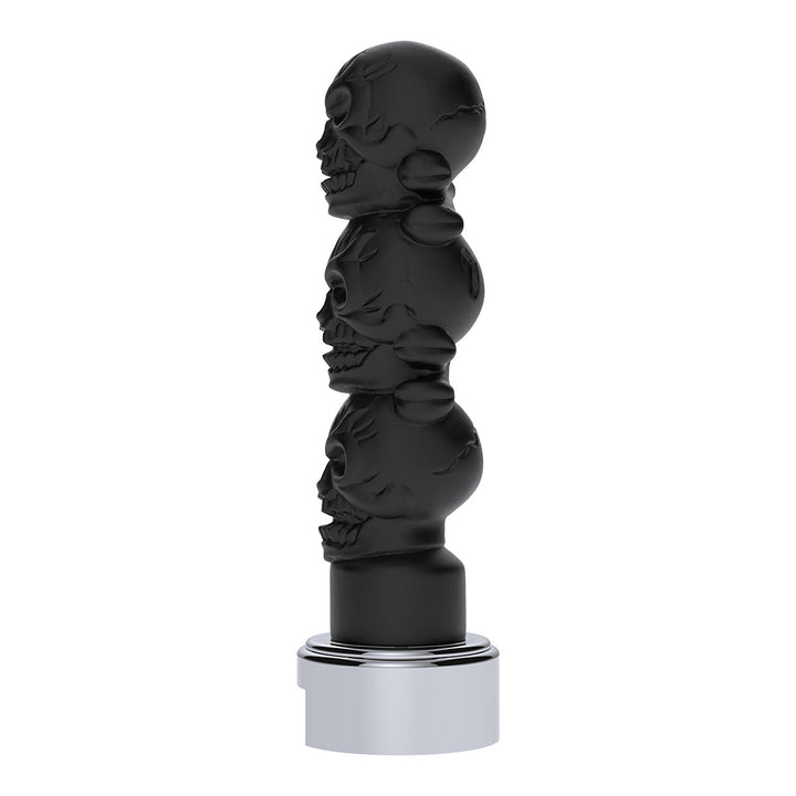 Thread-On 3 - Skull Gearshift Knob With Adapter For Eaton - Fuller 13/15/18 Speed Shifter - Matte Black